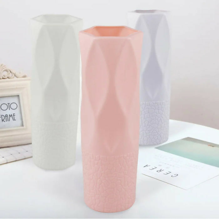 Anyhouz Flower Vase Small Nordic Rock Diamond Pattern Pot Living Room Decor