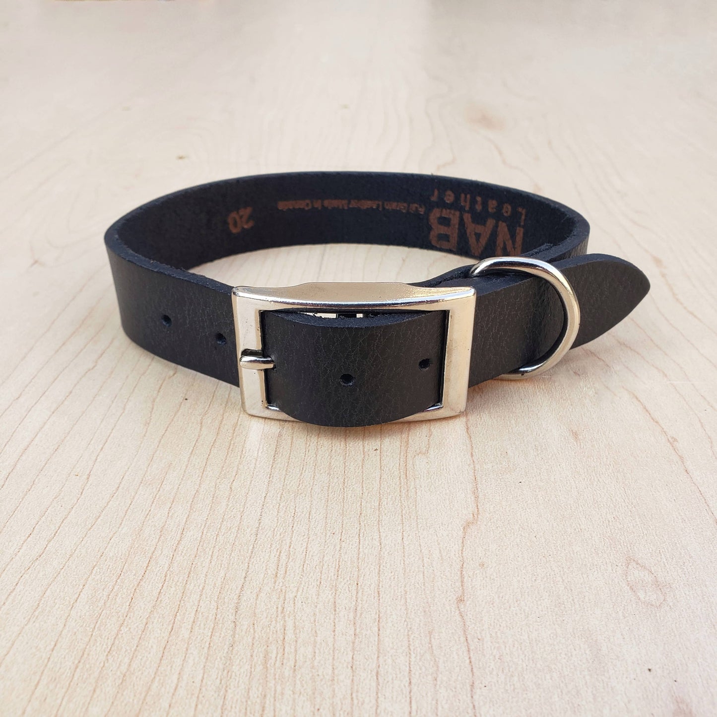 Cognac Leather Dog Leash and Collar Set - Made in Canada