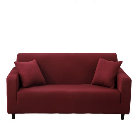 Anyhouz Sofa Cover Plain Wine Red Style and Protection