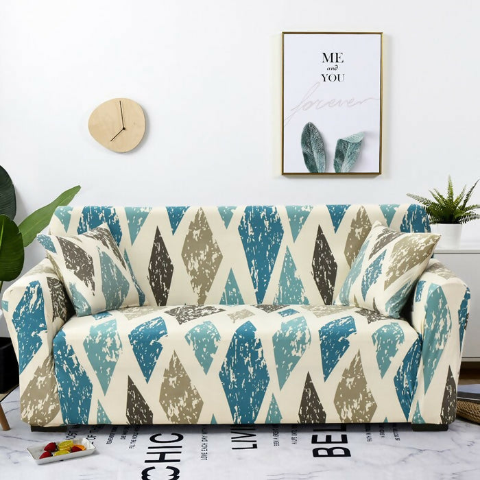 Anyhouz Sofa Cover Khaki Blue Style and Protection For Living Room