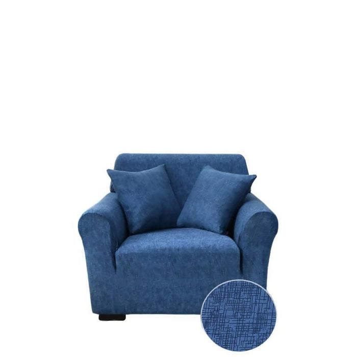 Anyhouz Sofa Cover Plain Blue Style and Protection For Living Room