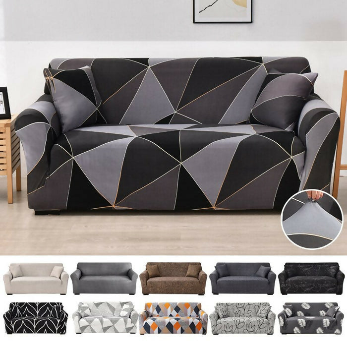 Anyhouz Sofa Cover Black White Geometric Style and Protection For Living Room
