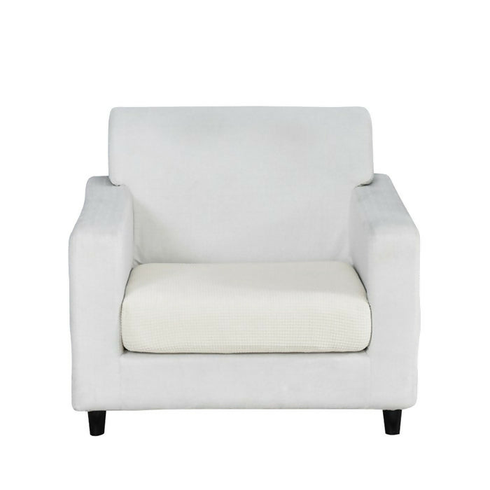 Anyhouz 1Pc Sofa Cover White Polyester Thick Stretchable Cushion