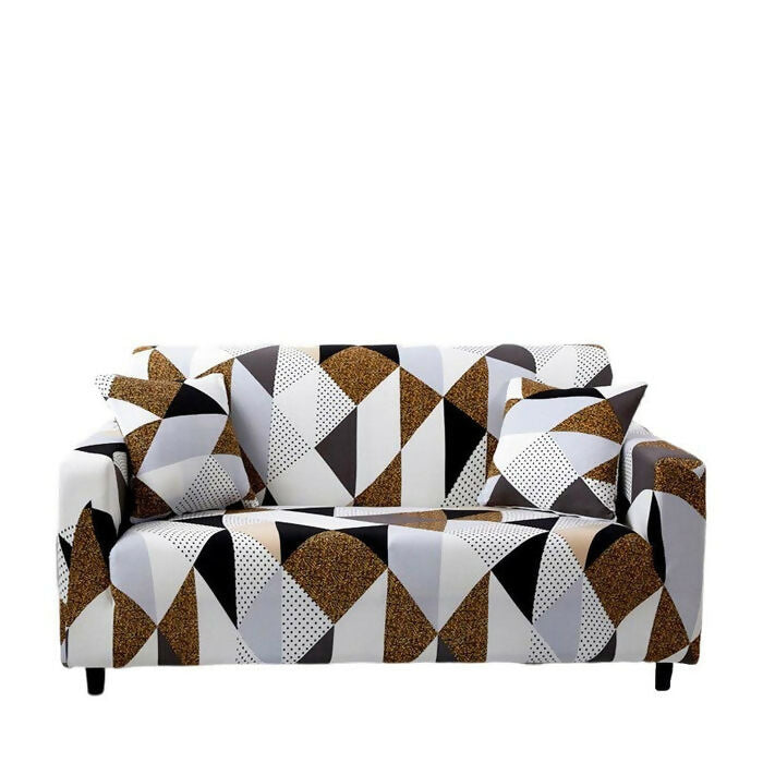 Anyhouz Sofa Cover Beige Geometric Style and Protection For Living Room Sofa