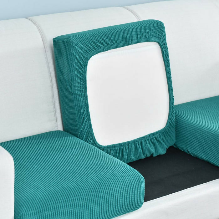Anyhouz 1Pc Sofa Cover Space Blue Polyester Thick Stretchable Cushion