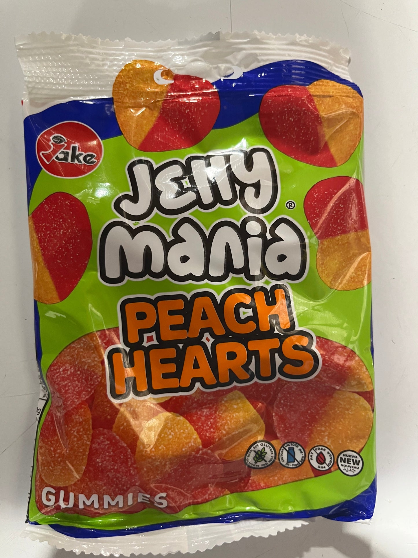 Halal Gummy Jake Jelly Mania 100g FOODS ZaytunaMart.ca Peach Hearts