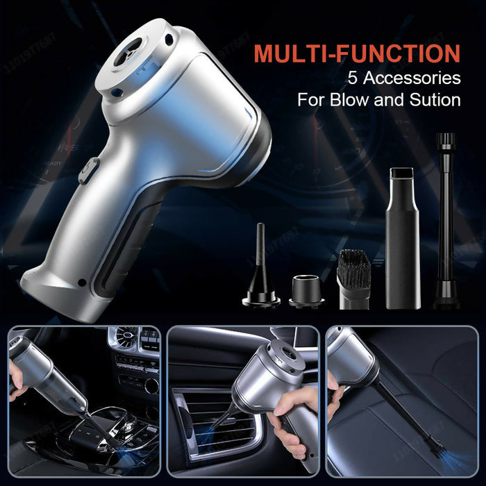 Anymob Vacuum Cleaner Silver Basic 5 Filters Mini Cordless Cleaner