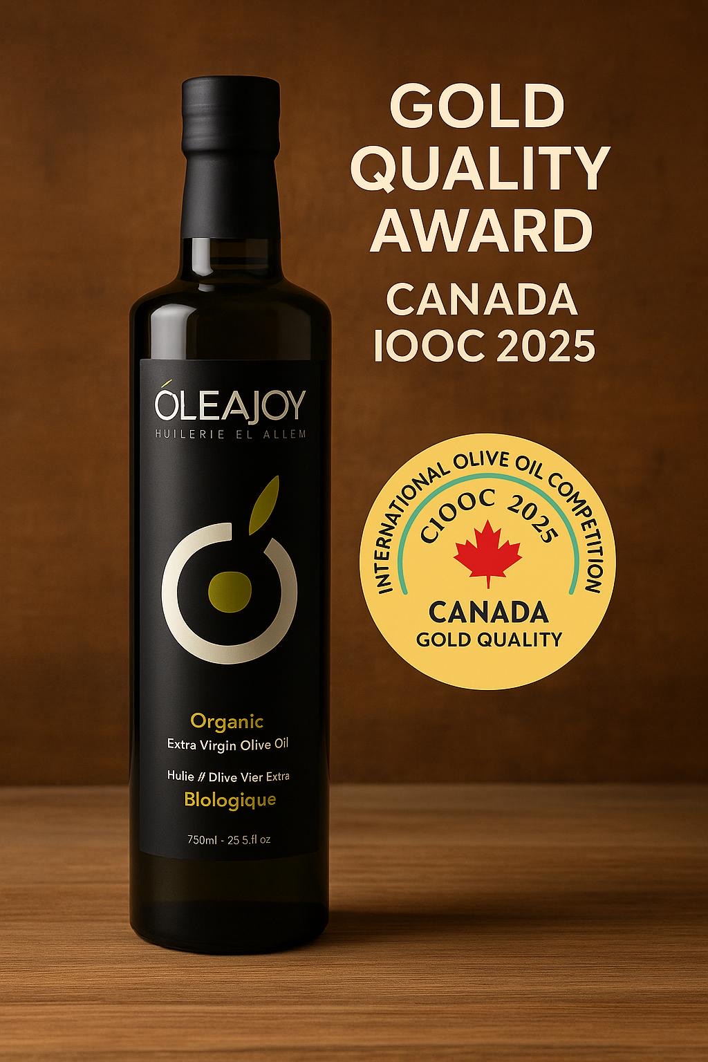OLEAJOY Organic Extra Virgin Olive Oil 1L