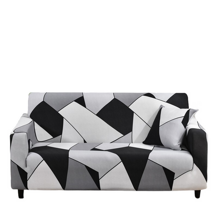 Anyhouz Sofa Cover Black White Geometric Style and Protection For Living Room