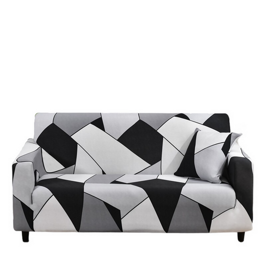 Anyhouz Sofa Cover Black White Geometric Style and Protection For Living Room