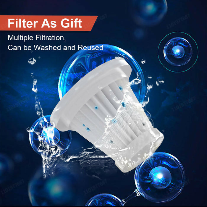 Anymob Vacuum Cleaner Silver Basic 5 Filters Mini Cordless Cleaner
