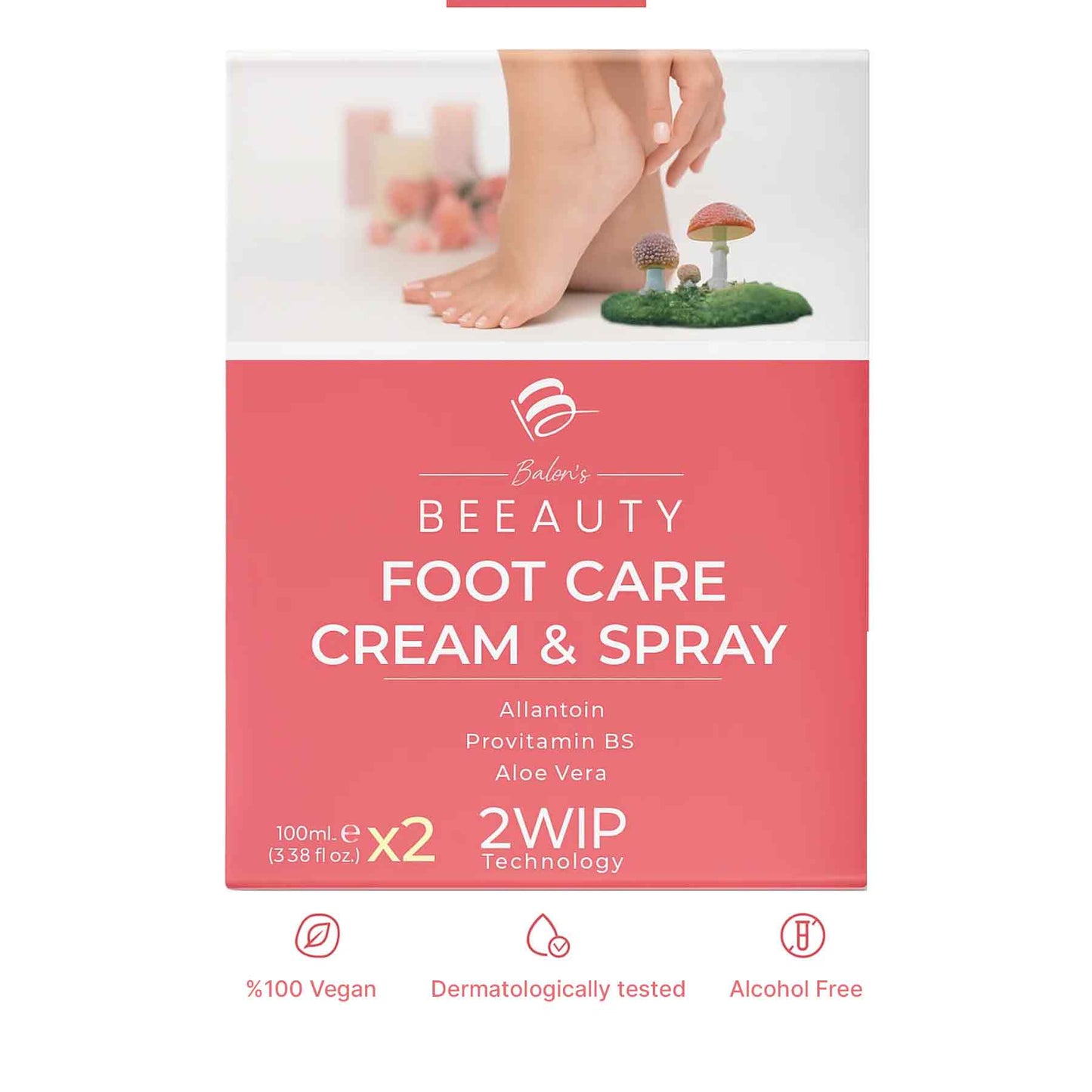 Foot Care Cream & Spray Duo Set – 2 x 100ml
