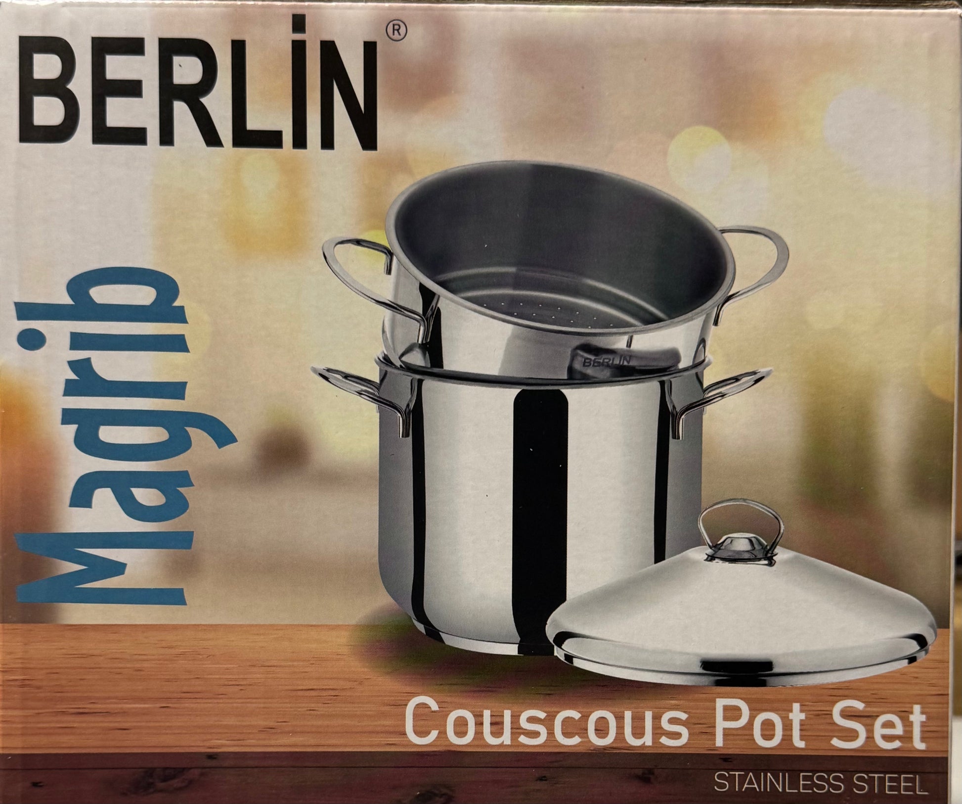 Couscousier Pot Stainless Steel Steamer BERLIN Magrib HOME ZaytunaMart.ca