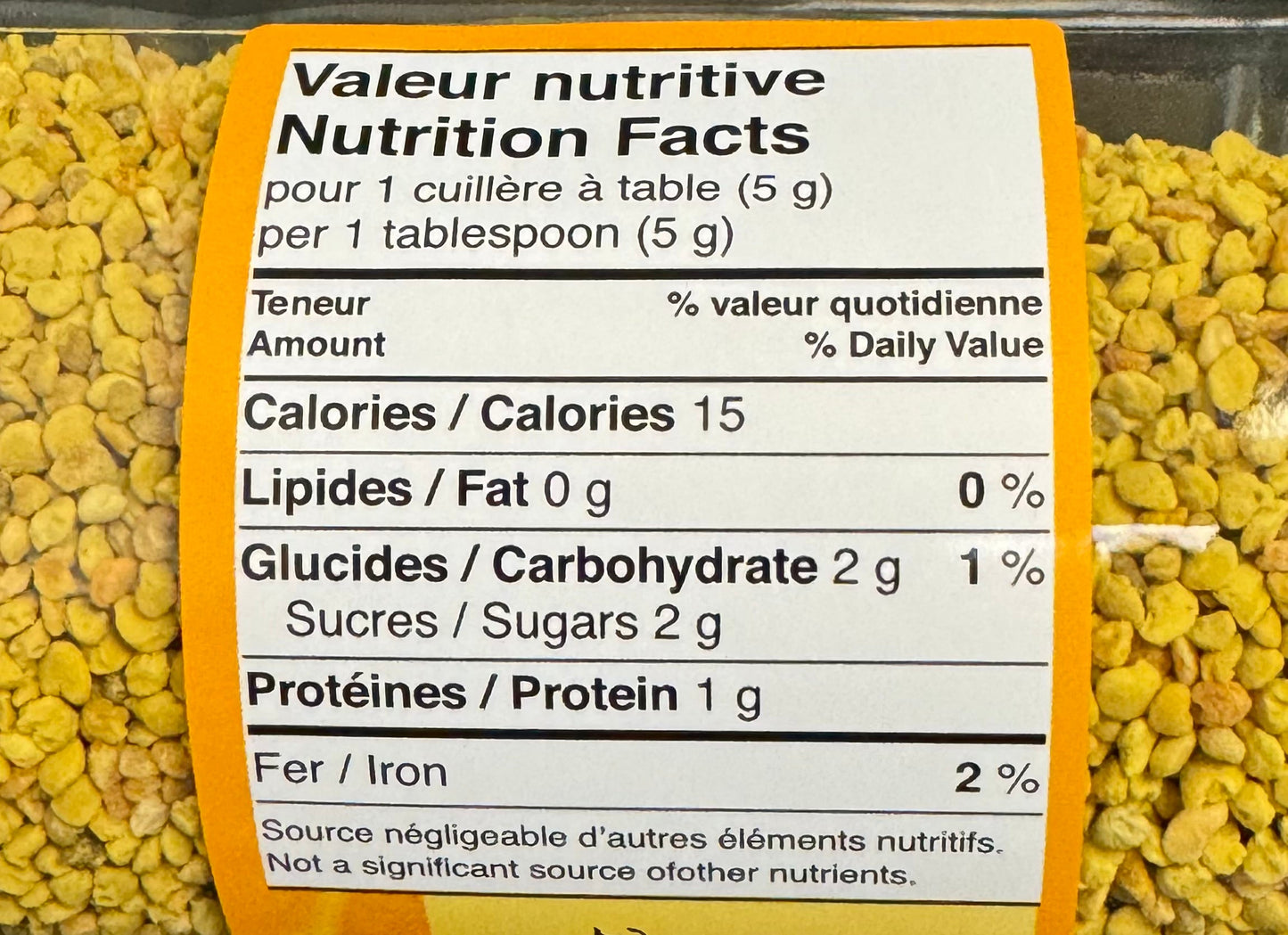 Sara Pure Bee Propolis Pollen Granule 225g Pollen d’abbeile de fleurs FOODS Zaytunamart.ca