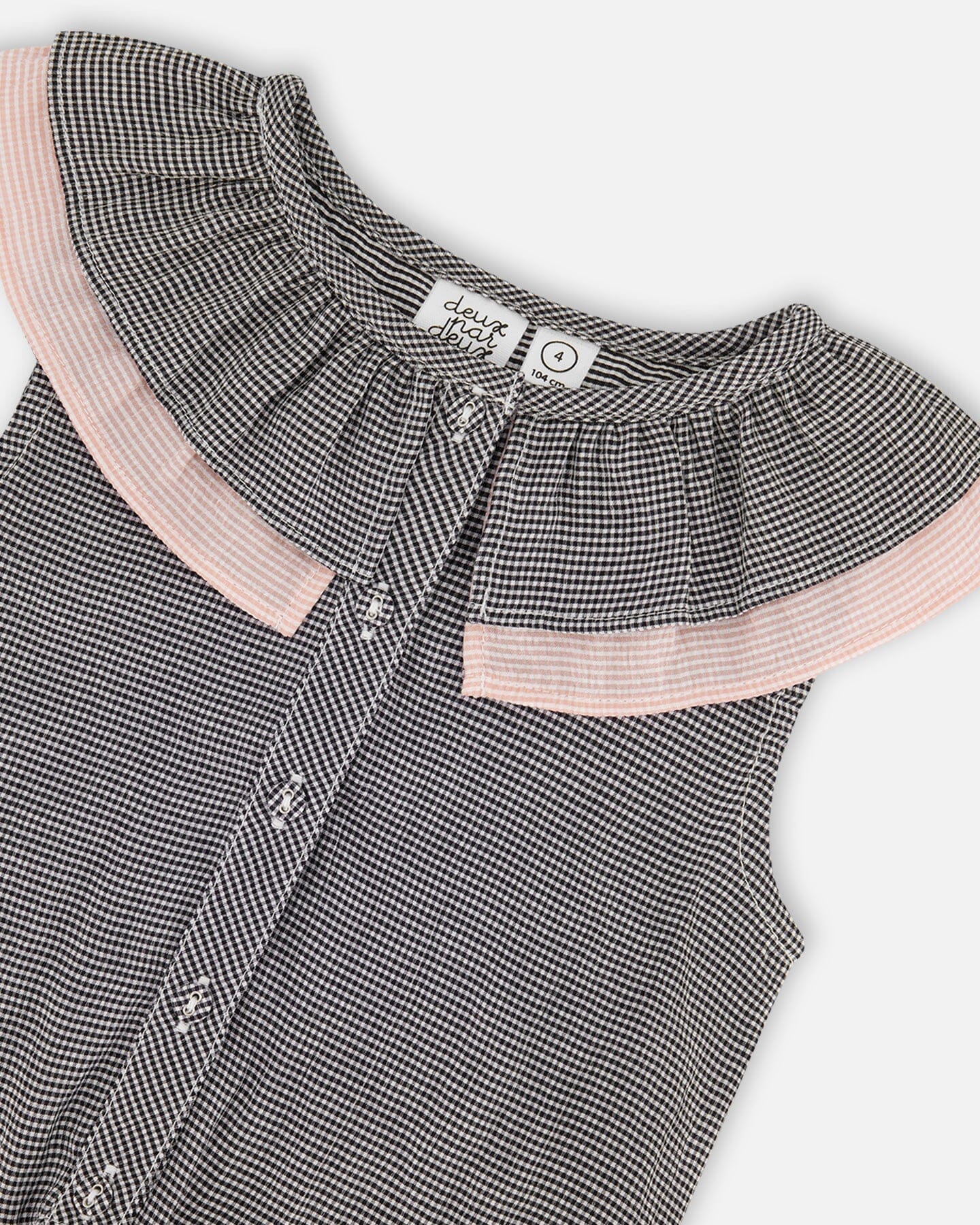 Sleeveless Top With Front Tie Black And Sparkling Pink