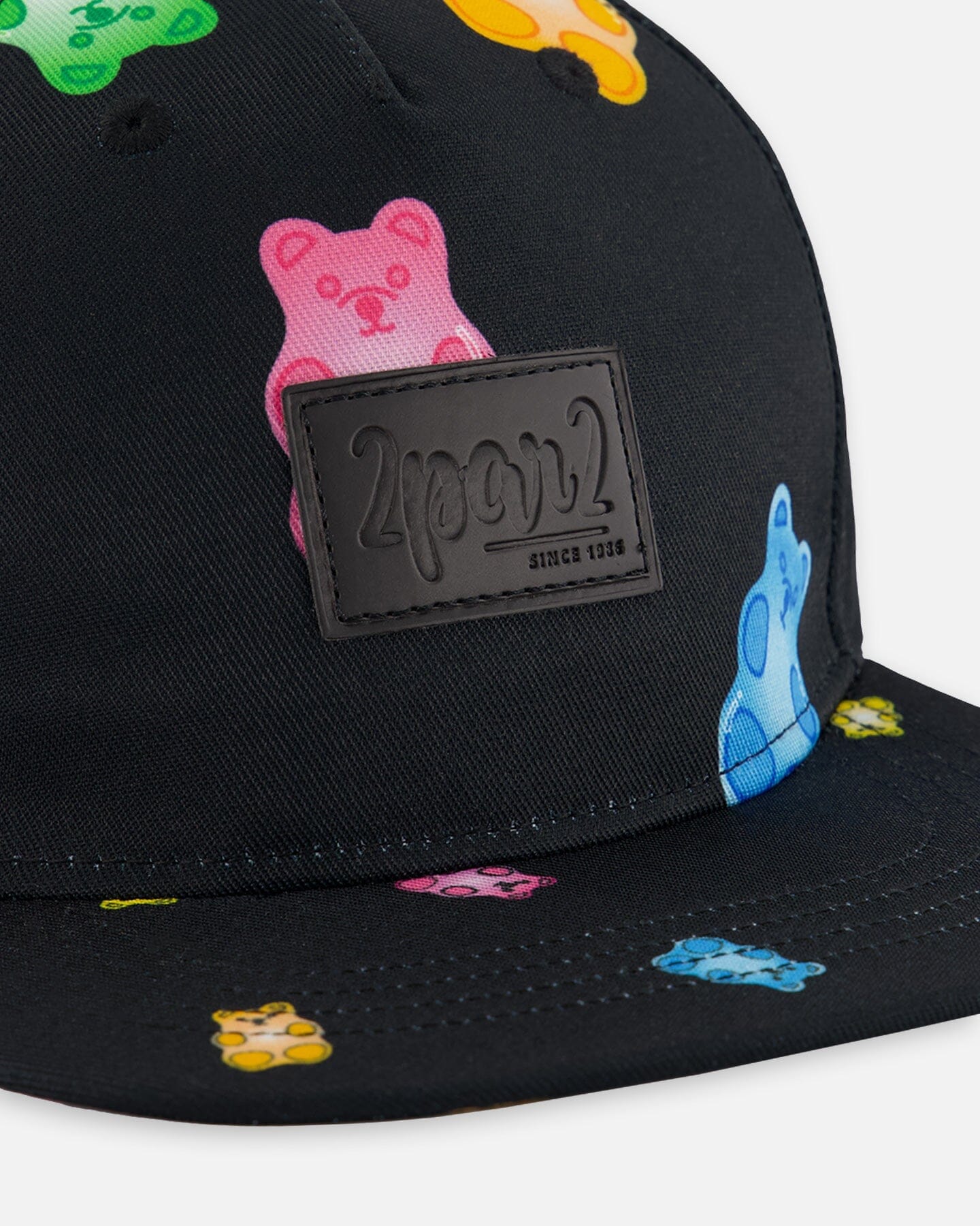 Printed Cap Black And Multicolored Gummies