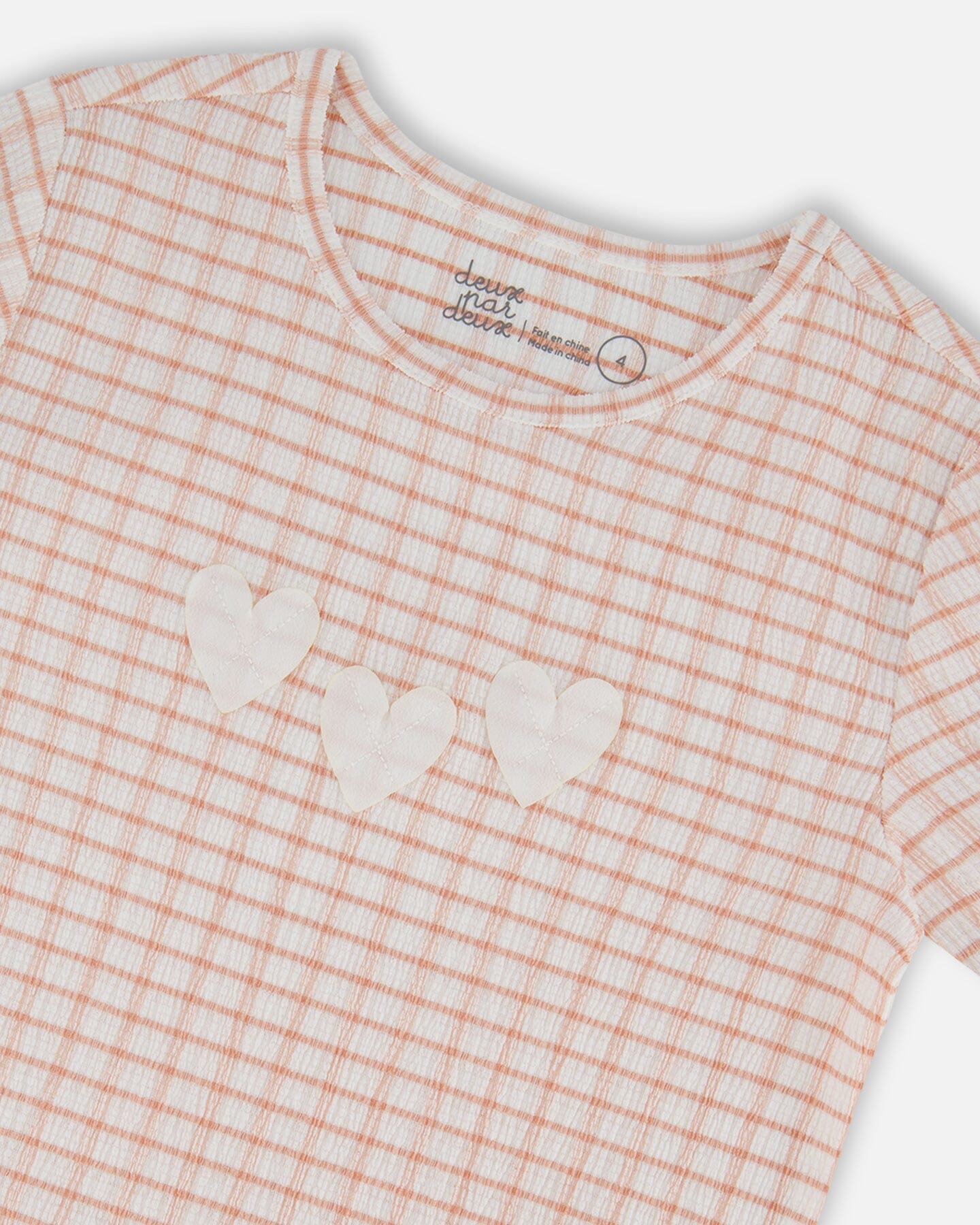 Crinkle Top With Applique Light Old Pink