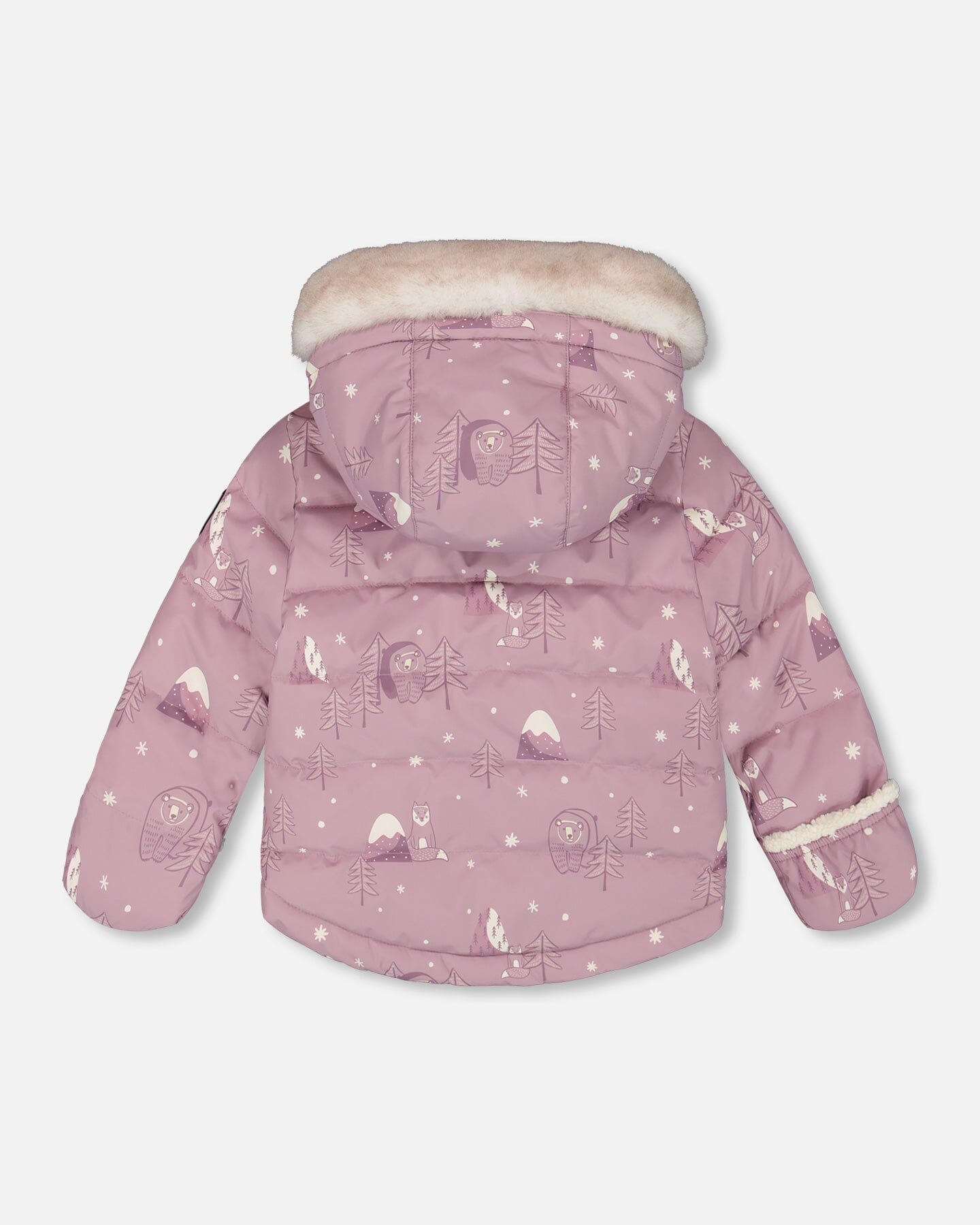 Two-Piece Baby Snug Snowsuit Purple Bear Print