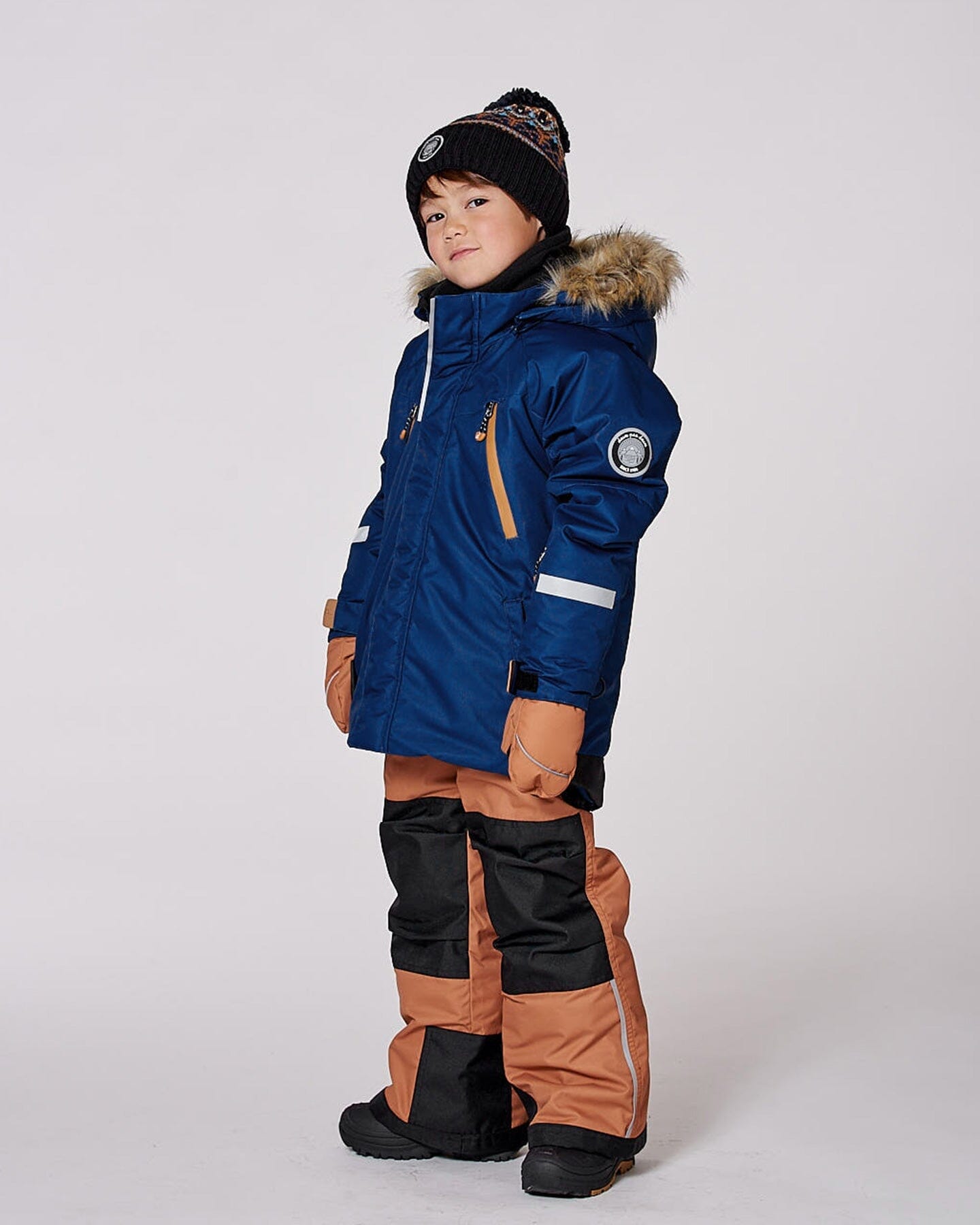 Two-Piece Play Snowsuit Navy And Brown