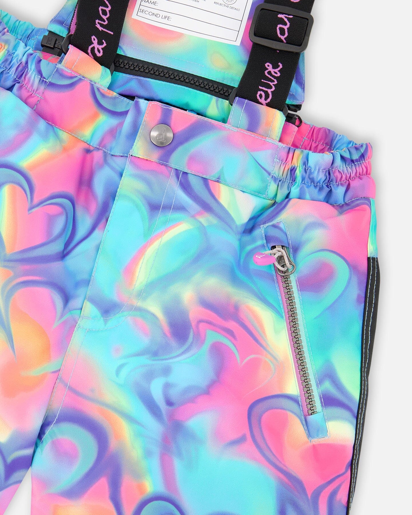 Two-Piece Play Snowsuit Rainbow Heart Print