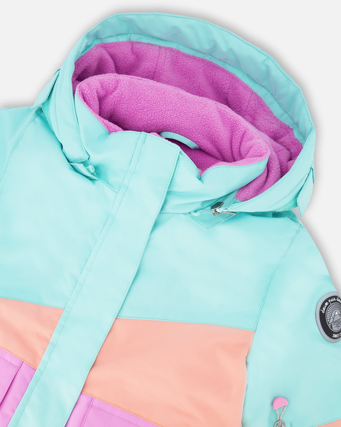 Two-Piece Play Snowsuit Pink Watercolor Flower Print