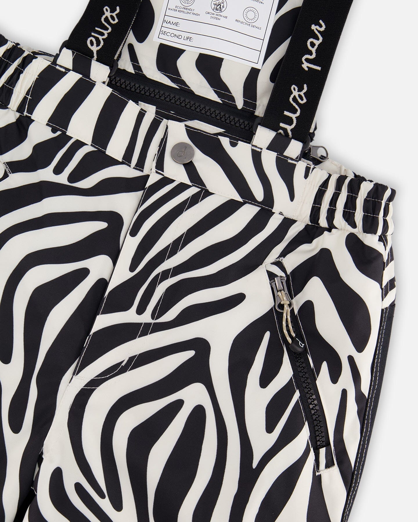 Two-Piece Play Snowsuit Off-White With Printed Pants