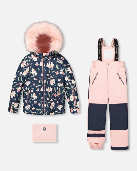 Two-Piece Play Snowsuit Flower Print