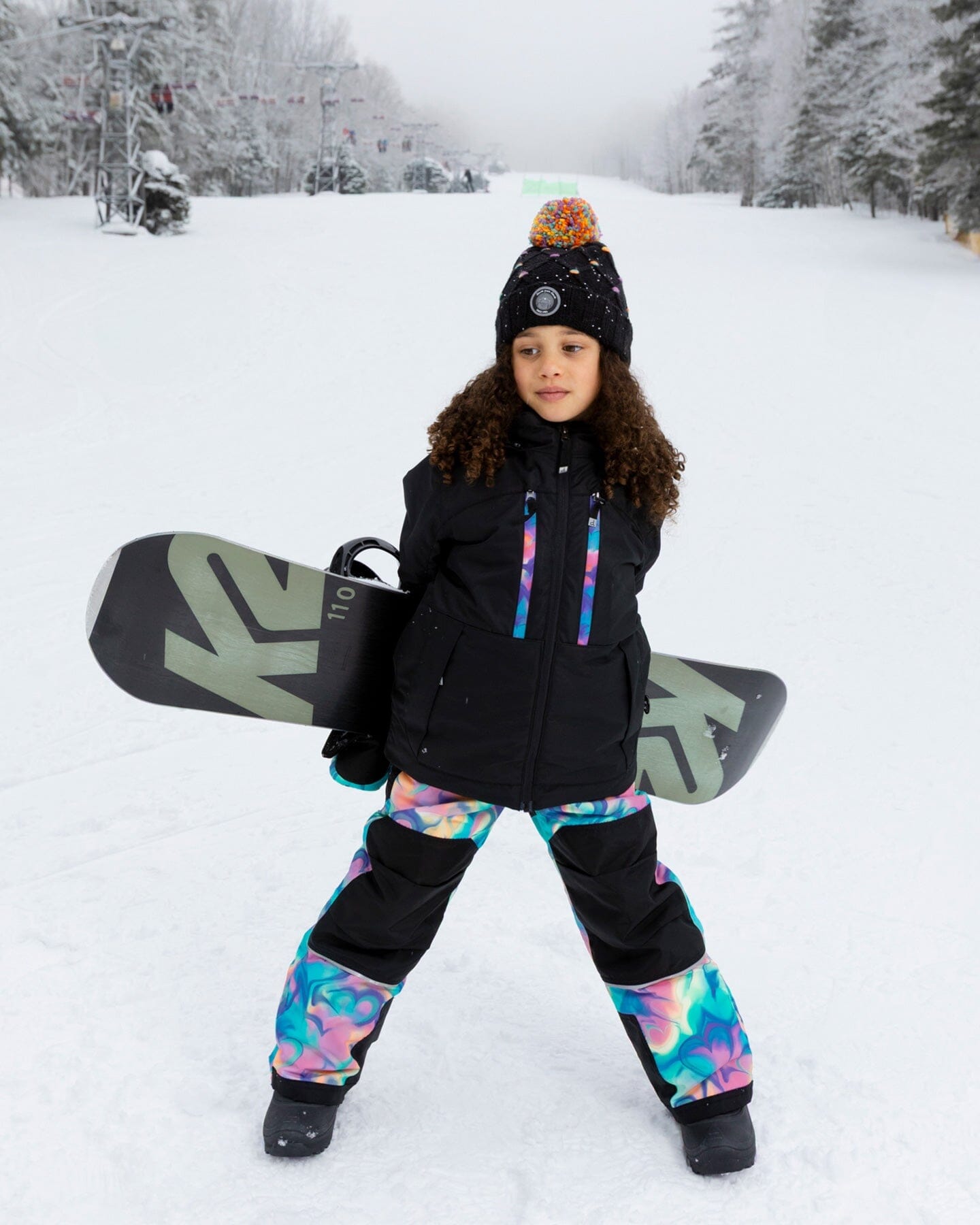 Two-Piece Teknik Snowsuit Rainbow Heart Print