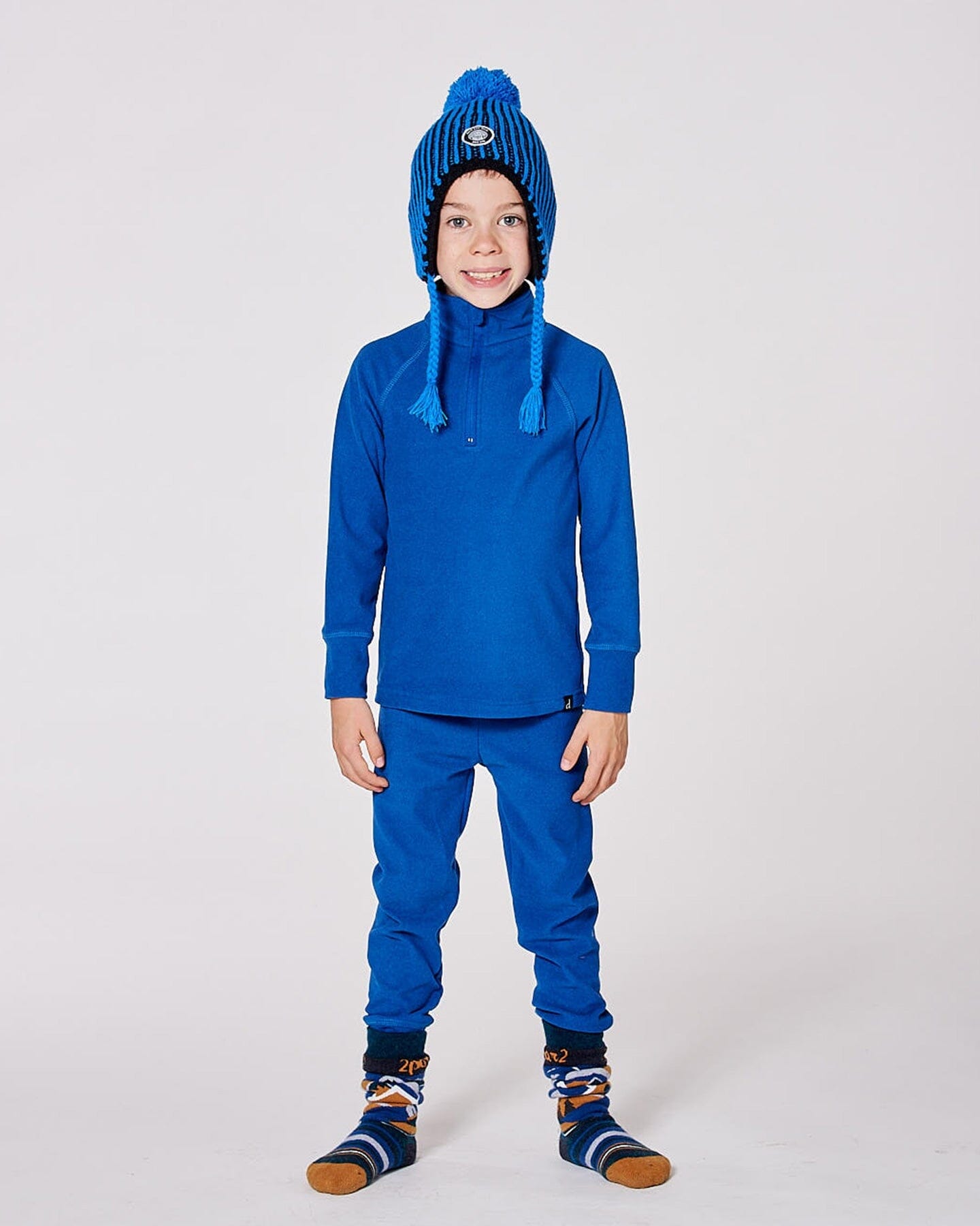 Two-Piece Thermal Underwear Set Blue
