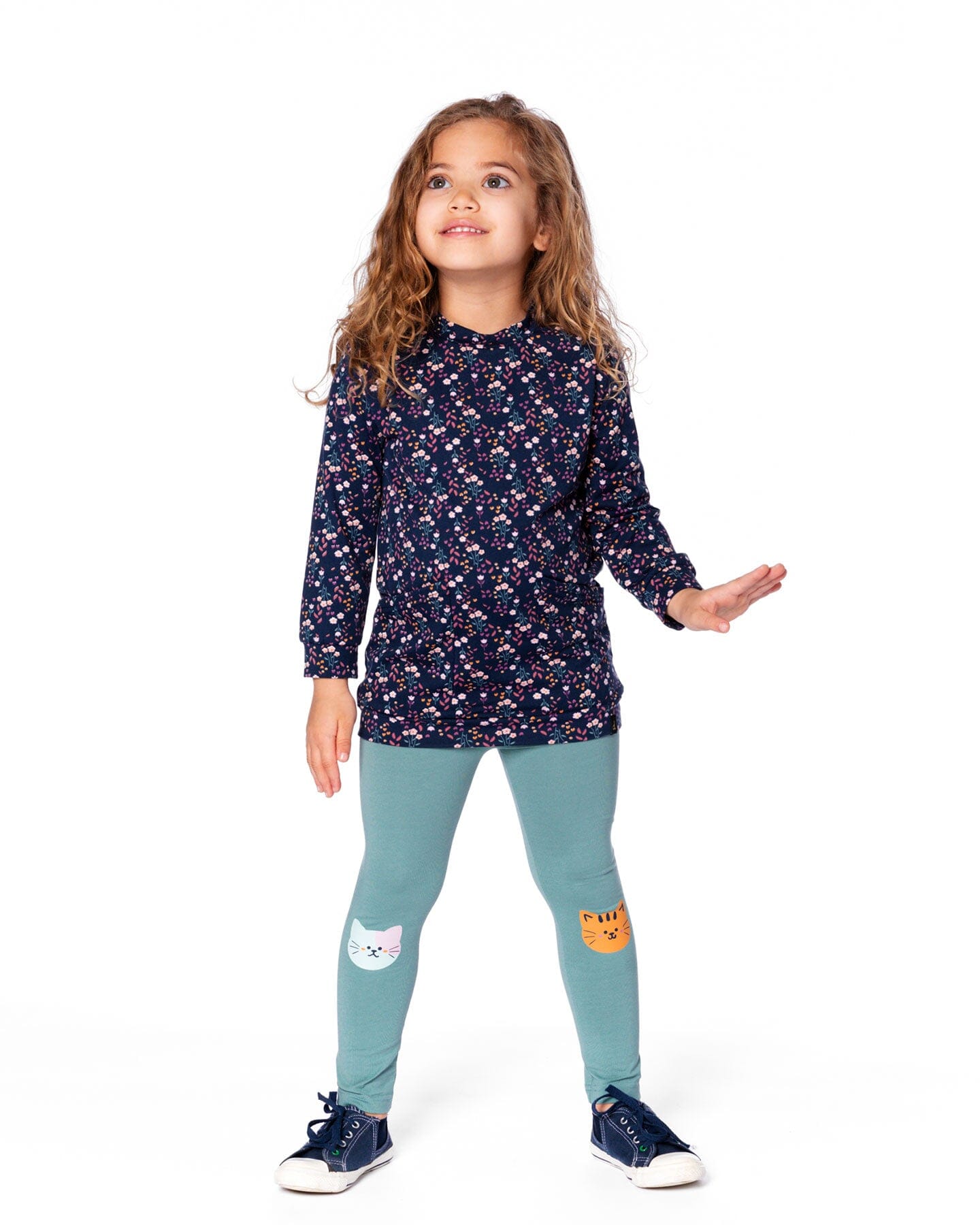 Tunic And Leggings Set Navy Floral