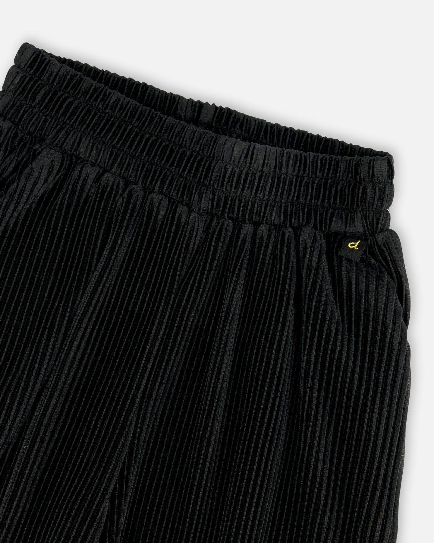 Wide Leg Pleated Pants Black