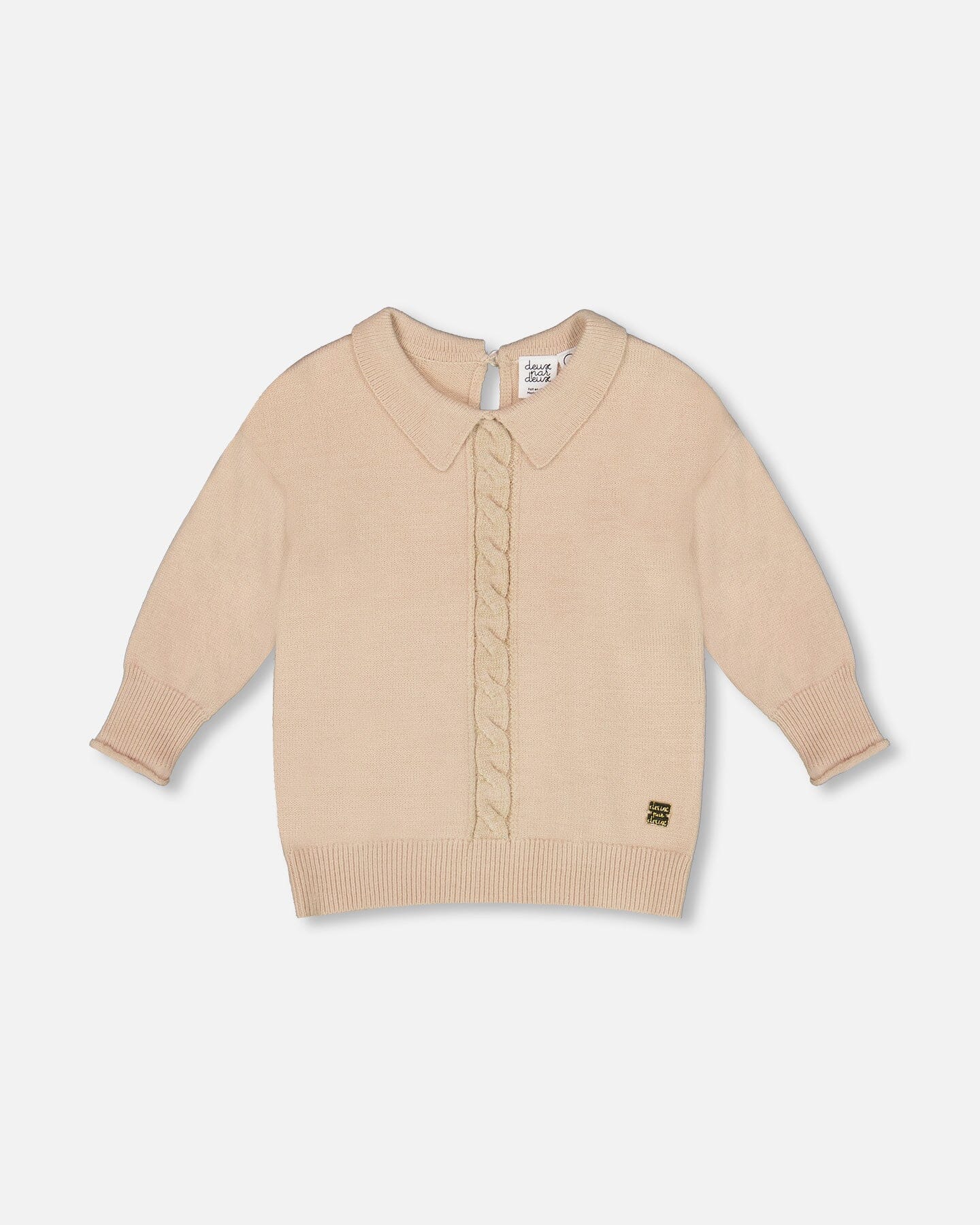 3/4 Sleeve Knitted Sweater Beige