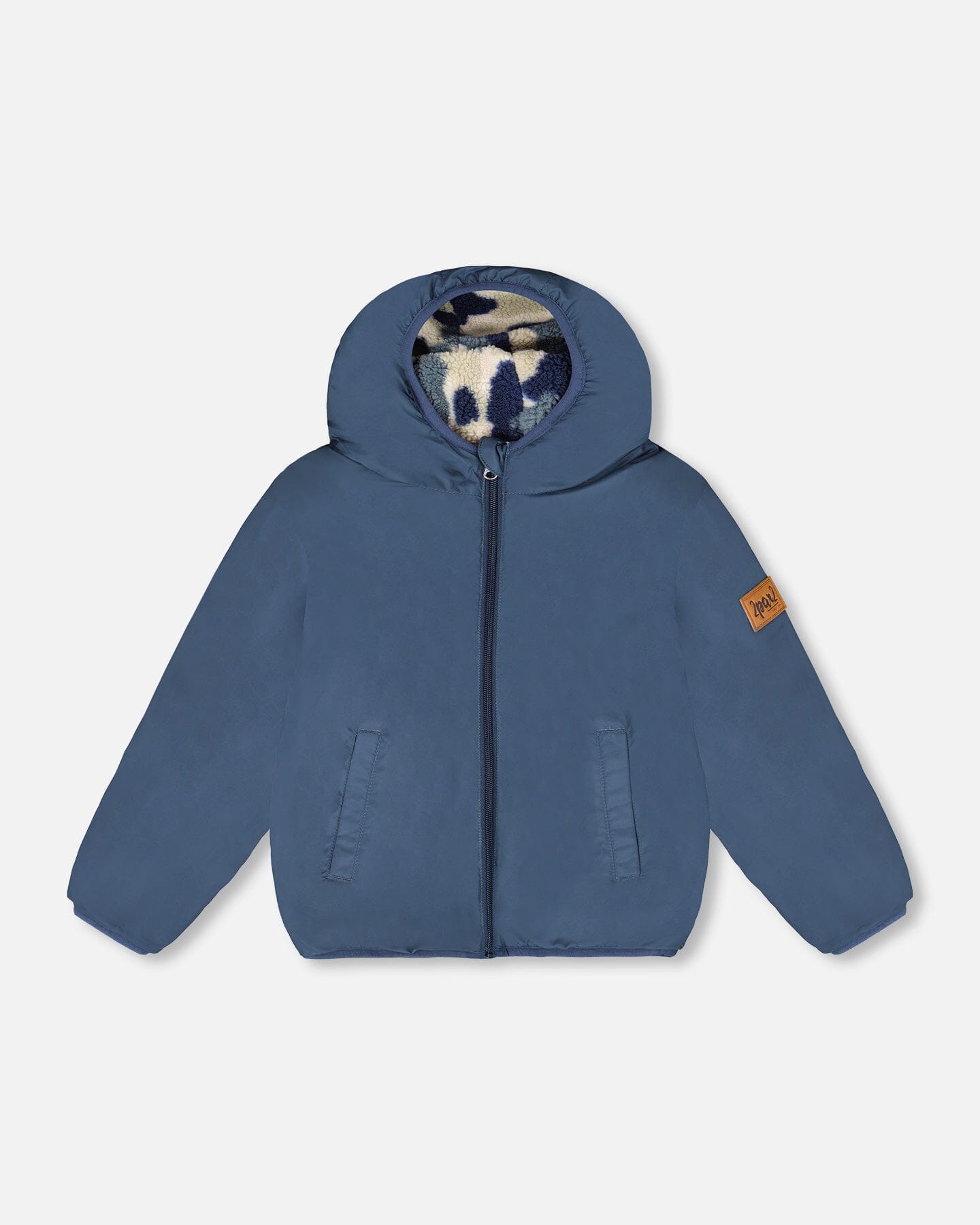 Reversible Mid-Season Sherpa Jacket Blue Camo