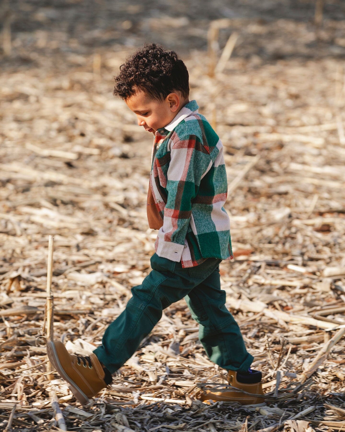 Twill Jogger Pants With Patch Pockets Forest Green