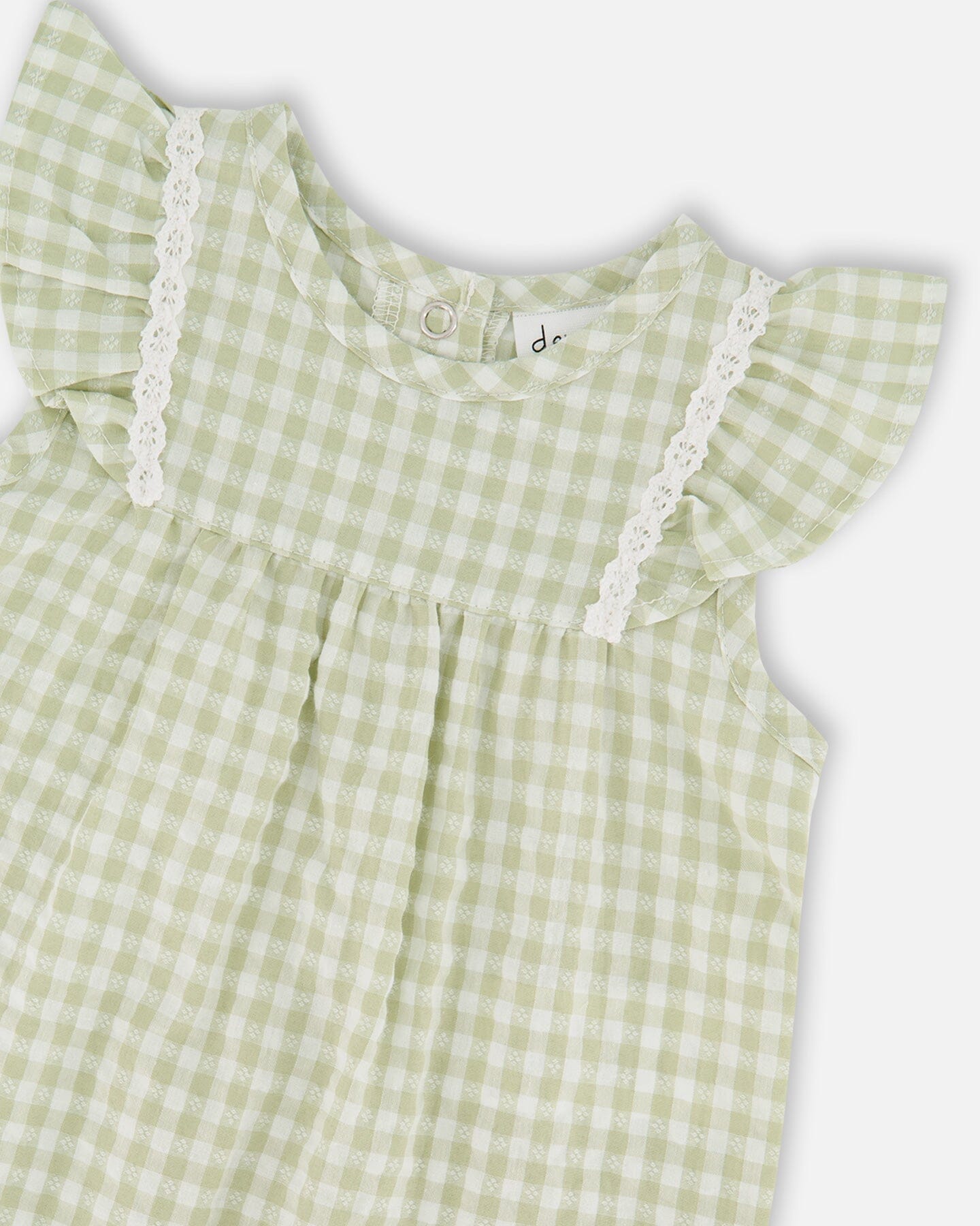 Romper Green Gingham