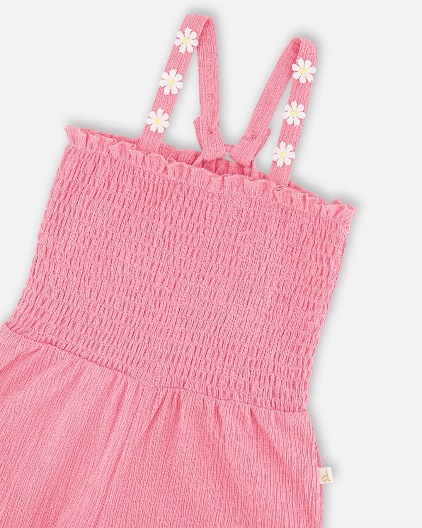 Crinkle Jersey Jumpsuit With Smocking Pink