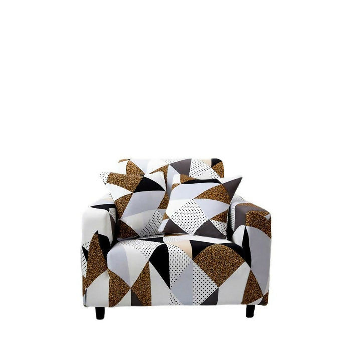 Anyhouz Sofa Cover Beige Geometric Style and Protection For Living Room Sofa