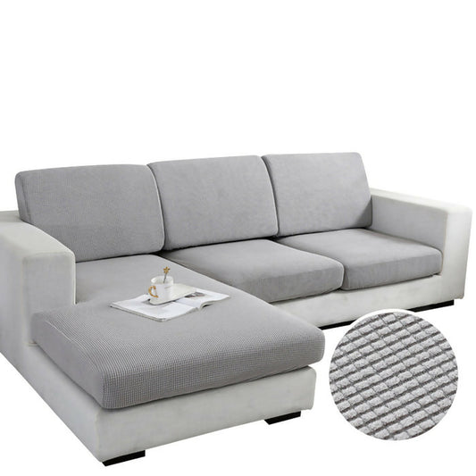 Anyhouz Sofa Cover 1Pc Gray Polyester Thick Stretchable Cushion