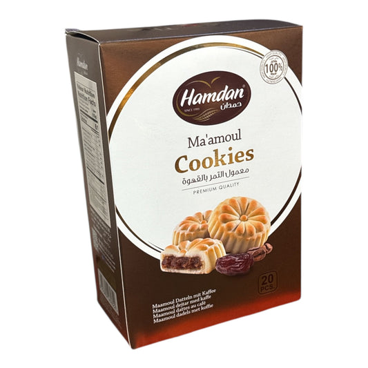 Hamdan Ma’amoul Cookies with Dates & Coffee – 300g (20 pcs)