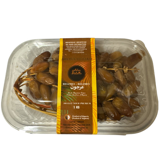 Golden Datella Algerian Arjoune Deglet Nour Dates 1kg