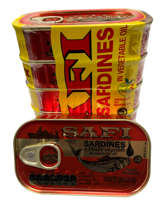 Safi Sardines in vegetable oil 5x125g FOODS ZaytunaMart.ca