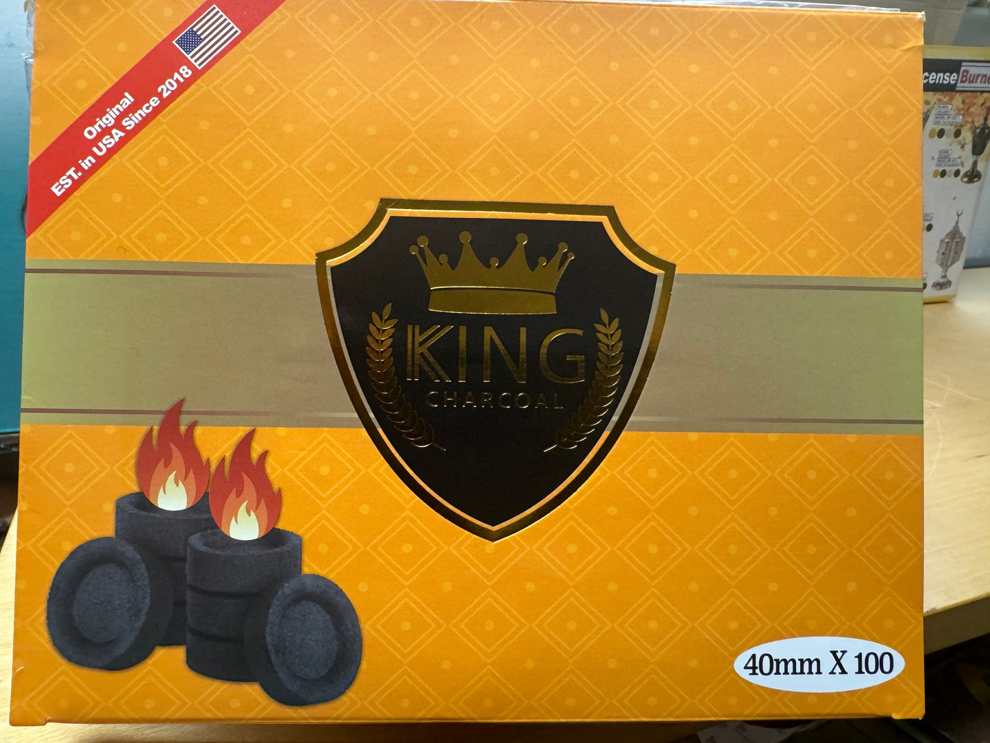 King Charcoal fast burning carbon for Incense Burn 10 tablets ZaytunaMart.ca