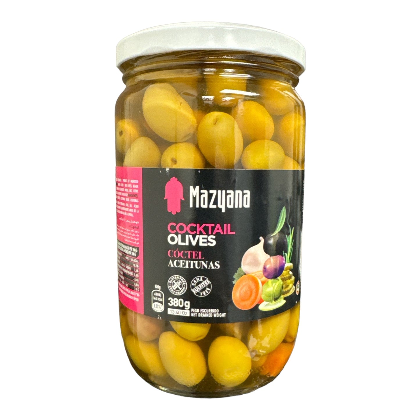 Mazyana Cocktail Pitted Green Olives 72cl 320g net