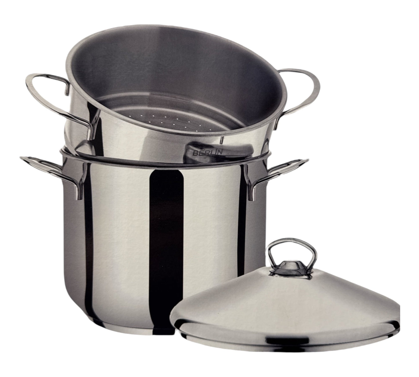 Couscousier Pot Stainless Steel Steamer BERLIN Magrib HOME ZaytunaMart.ca 4L/20cm