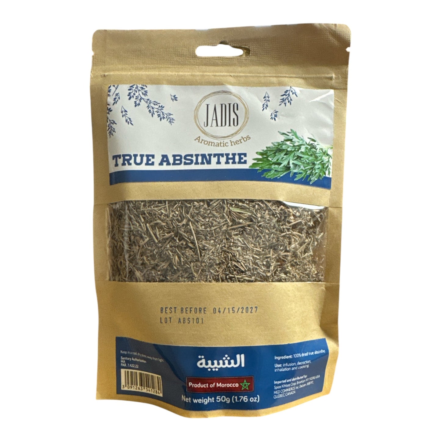 JADIS Moroccan Pure dried Absinth 50g.