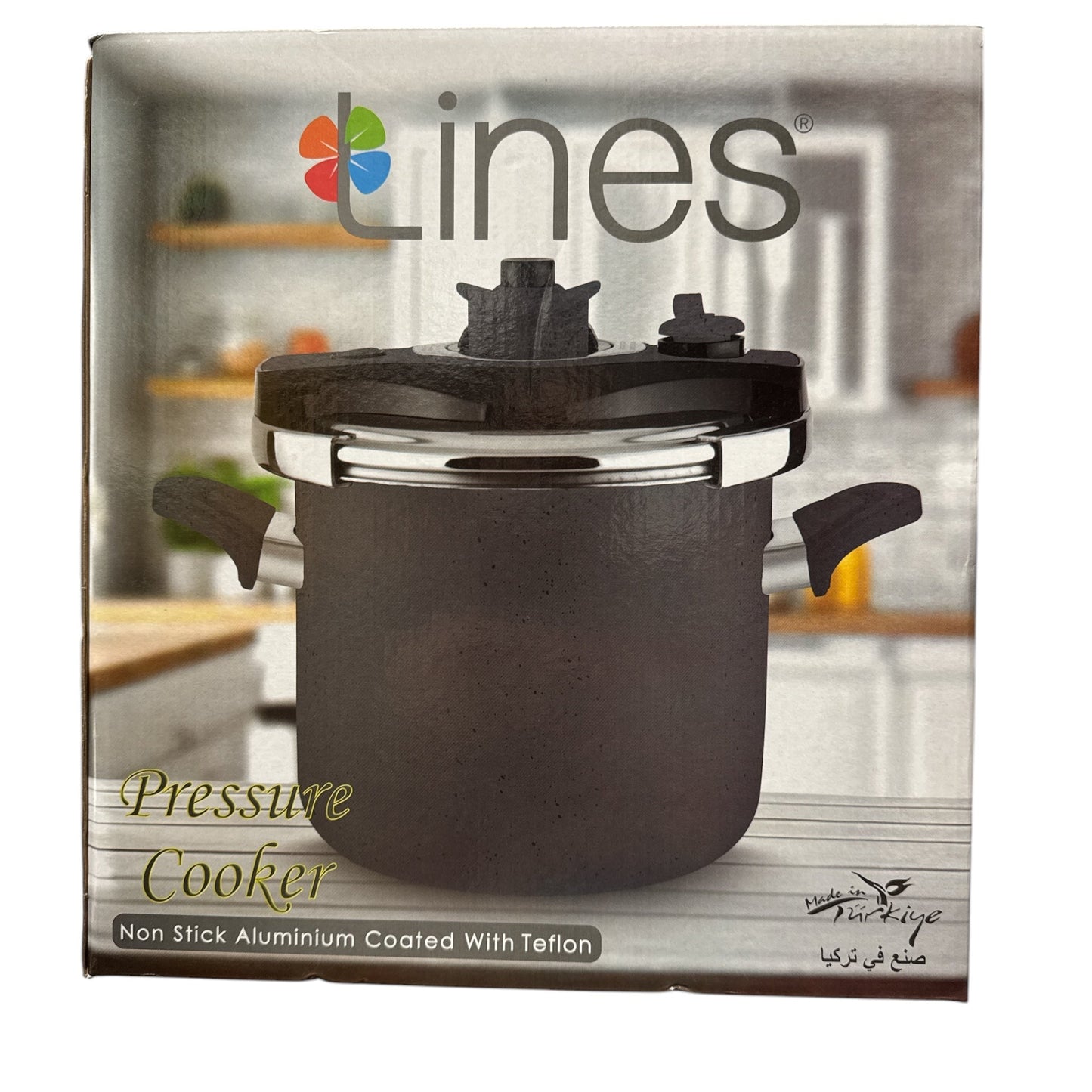 LINES Pressure Cooker Non Stick Aluminum Coated with Teflon 5L HOME ZaytunaMart.ca
