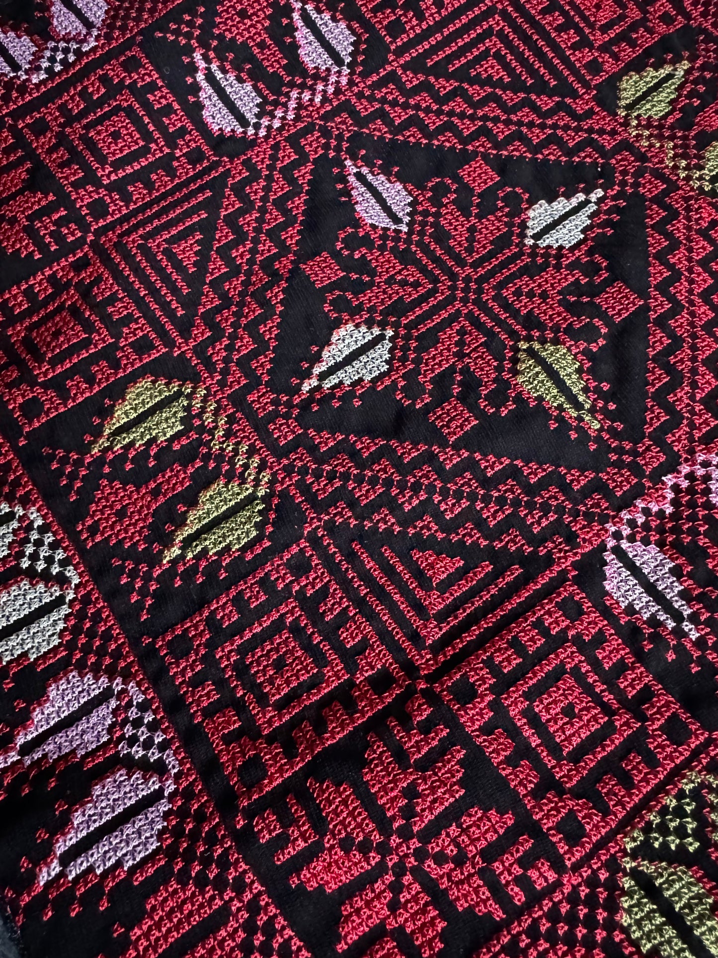 Tatreez Tote Bag – Colorful Star | Palestinian Embroidery