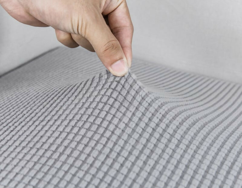 Anyhouz Sofa Cover 1Pc Gray Polyester Thick Stretchable Cushion