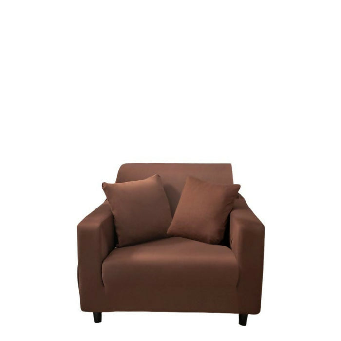 Anyhouz Sofa Cover Plain Light Coffee Style and Protection For Living Room
