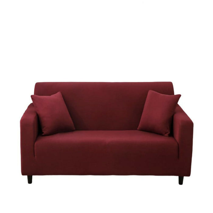 Anyhouz Sofa Cover Plain Wine Red Style and Protection